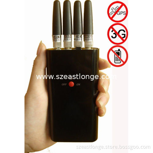 Gps 25dbm Portable Cell Phone Jammer Est-808kd , 1500 - 1600mhz Frequency